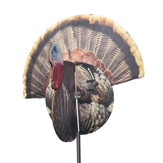 Turkey Ground Stake Hunting Decoy Foldable Flexible Lightweight Structure Ultra-Realistic Wood Decorative Insert for Outdoor