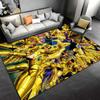 Golden Armored Warriors Carpet with Colorful Anime Design Pattern Suitable for use as an anti-slip for living room bedroom sofas