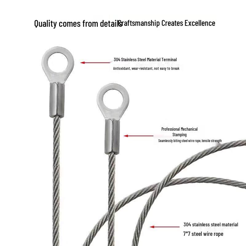 Outdoor Stainless Steel Wire Rope with M4 Loops