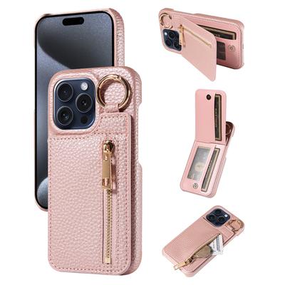 Artificial Leather Phone Case for Samsung Galaxy A22 A24 A25 A32 A33 S20 S21 S22 Series Shock-proof Zipper Stand Functional Case