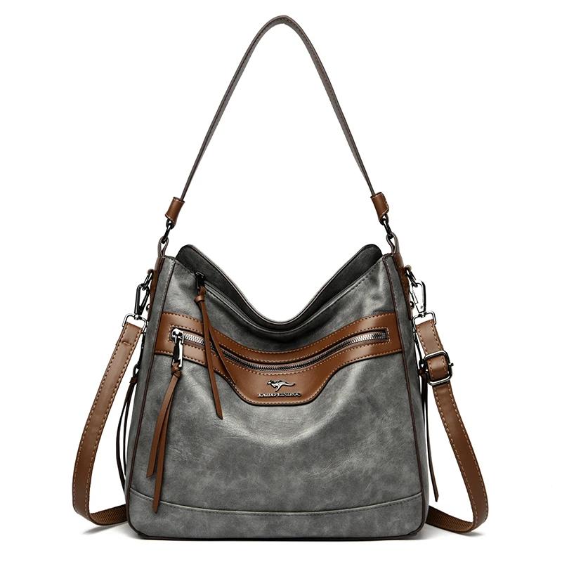 Augstas kvalitātes ādas crossbody soma sieviešu