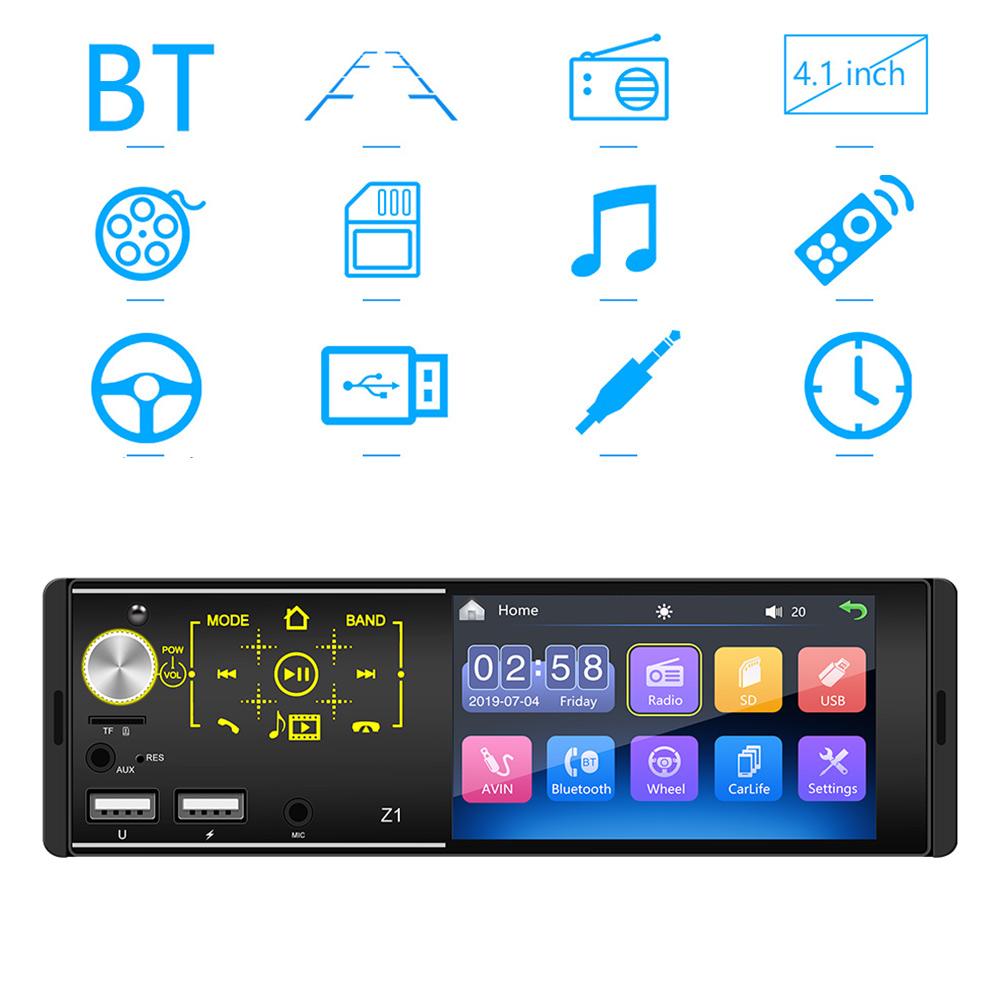 

Новое головное устройство 1 DIN 12 В 4,1 дюйма Автомобильные аксессуары