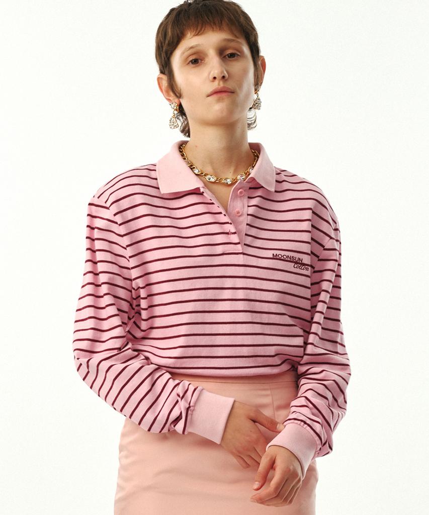 MOONSUN Mj S2 01 M.C Unisex, Stripe Pk Shirt / Pink