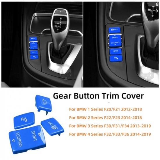 Blue For BMW 1 2 3 4 Series F20 F22 F30 F32 F36 Gear Shift Button Cover Replace