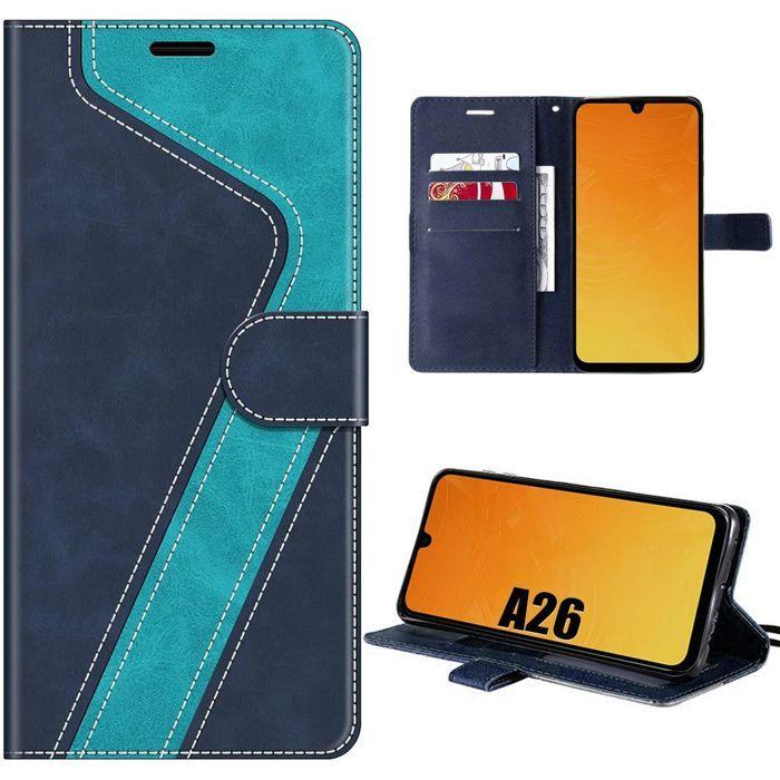 Case for Samsung Galaxy A26 5G, Shockproof Scratch-Resistant Synthetic Leather Flip Protection Blue