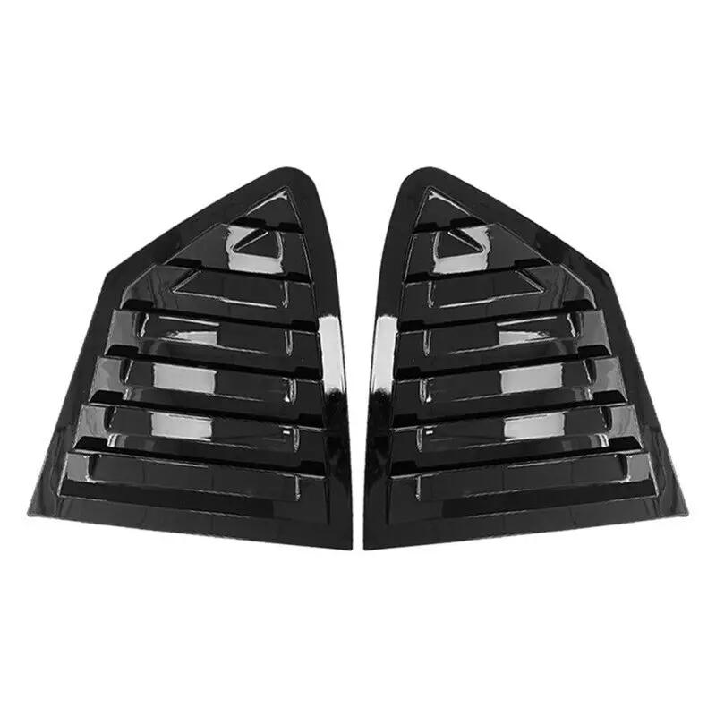 

For Ford Focus 2019-2025 Sedan Hatchback Car Rear Louver Window Side Shutter Cover Trim Sticker Vent Scoop ABS Carbon Fiber Auto