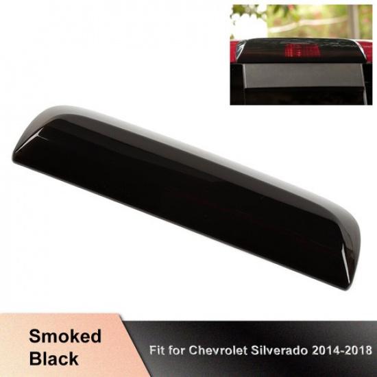 Smoked Black 3rd Third Brake Light Trim Cover For Chevy SilveradoSierra 14-18