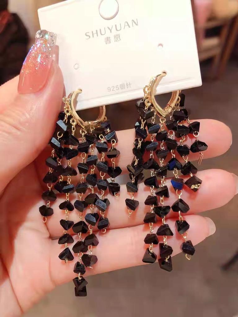 Tassel Earrings: Trendy  Affordable Luxury  Unique Design  High-end Long Drop Earrings  Distinctive Ear Jewelry