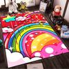 Colorful Rainbow and Clouds Carpet with Stars Design for Living Room Suitable for Use As an Anti-slip for Living Room Bedroom Sofas