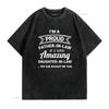 Funny Proud Father in Law T Shirt Dad Fathers Day Ideas  vintage Washed Stretched Breathable Unisex Top For Everyday Wear