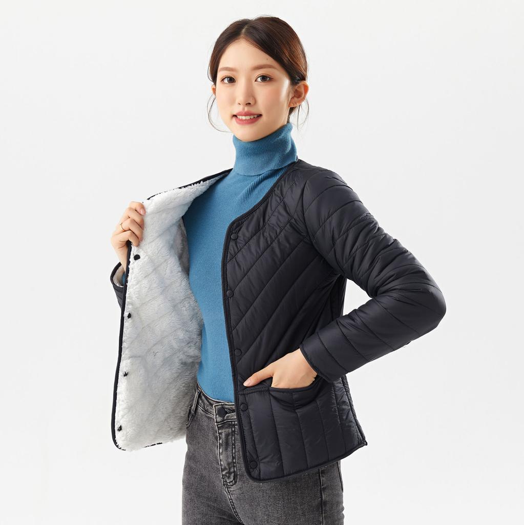 Winter Ms. Slim Mom Clothing Cotton Clothing Padded Thickened and Enlarged Cotton Jacket Liner Middle-aged Women's Female Models Cotton Jacket 2377