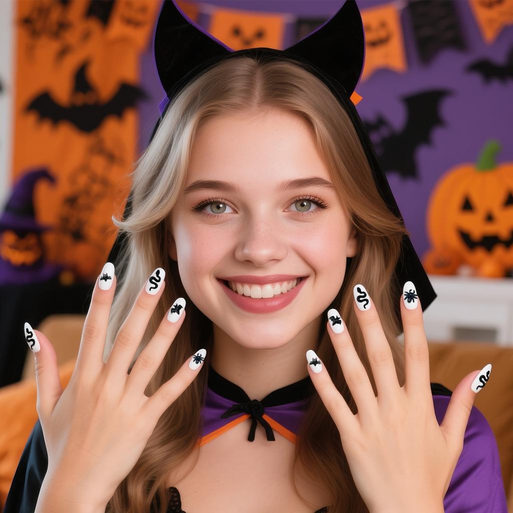 Halloween  Nail Accessories Dark Style Cartoon Resin Accessories Handmade DIY Nail Decoration,Wearing Accessories