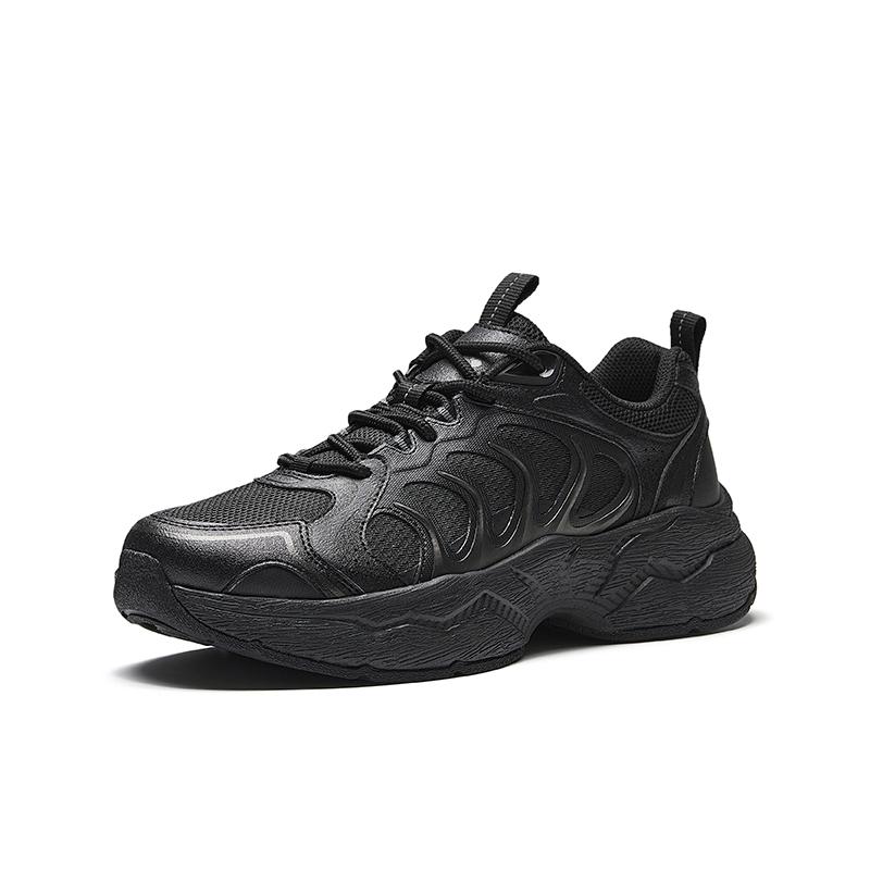 Anta Meteor 4 All Black Thick Sole Wear Resistant Dad Shoes Low Top Casual Shoes Men sneakers 112638851-3