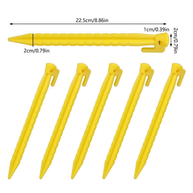 10Pcs Canopies Stake Plastic Tent Peg Anchors Yard Lawn Peg Outdoor Campings Stake for Fixings Tent Tarps Awnings