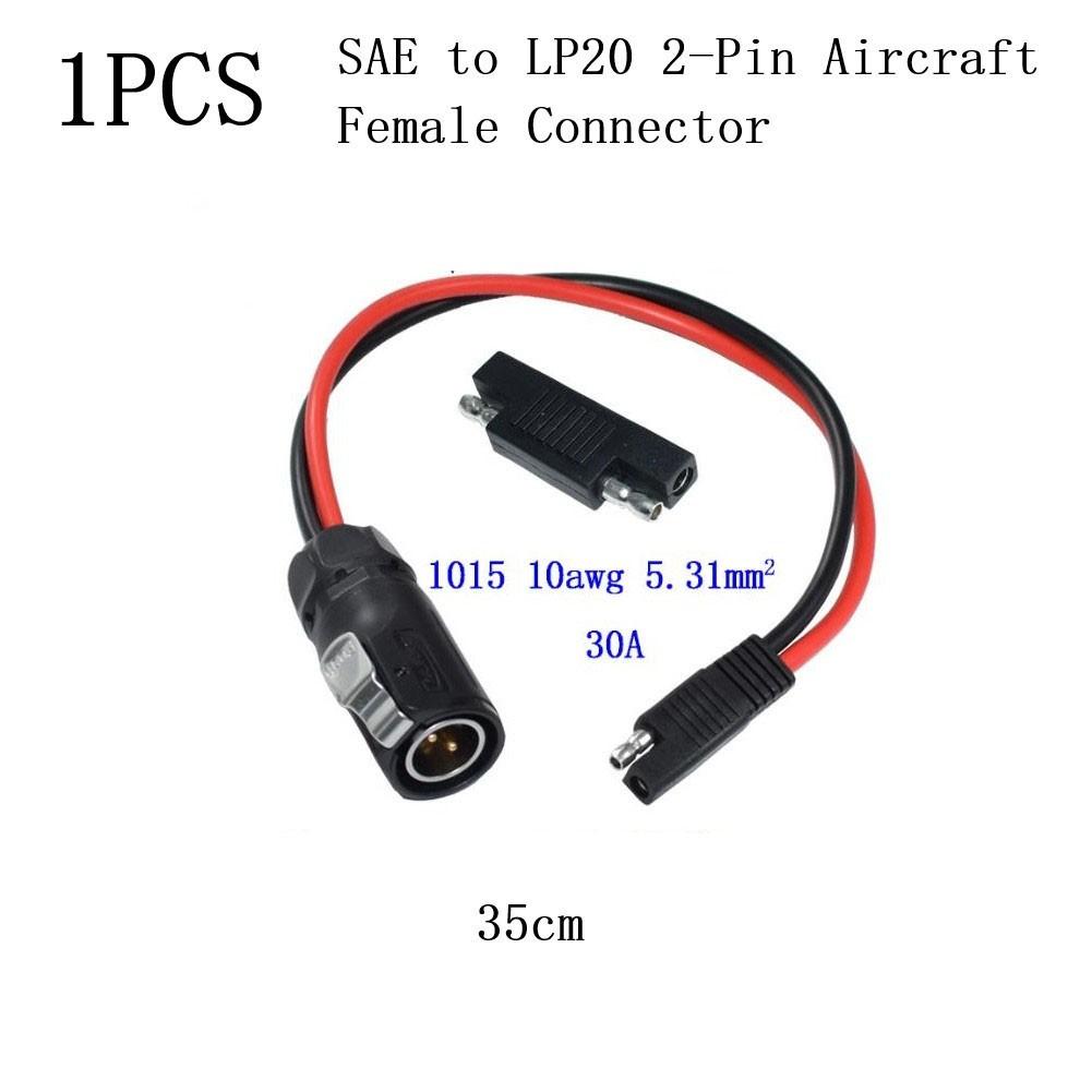 10AWG SAE 2 Pin To LP-20 Power Industrial Circular Connector for Solar RVs Cable