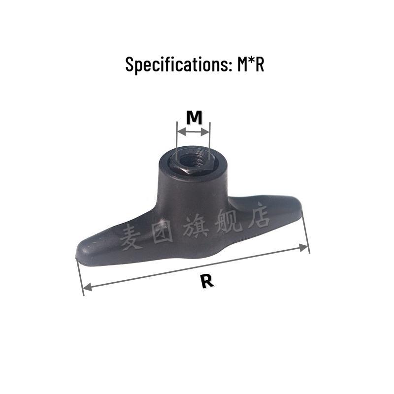 Nylon T-Type Adjustable Butterfly Handle with Fixed Position Screw (Sizes M5-M12)