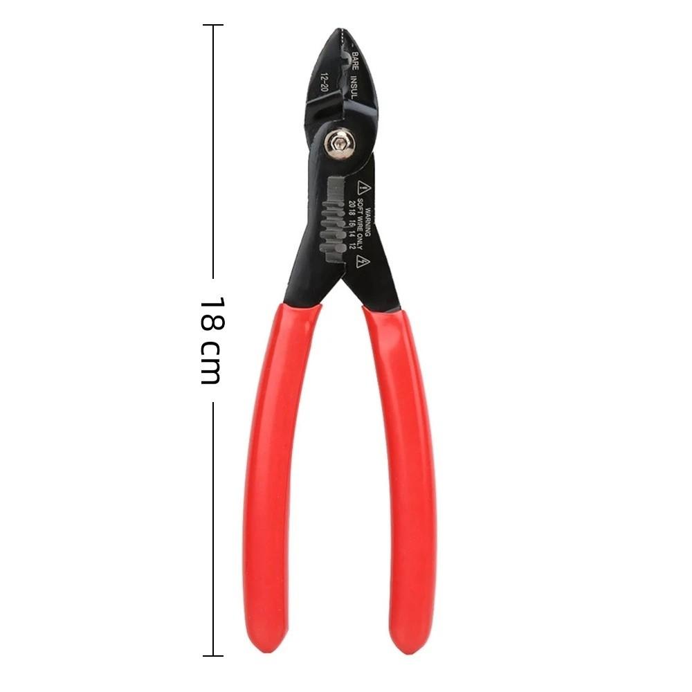 7 Inch Length 4 in 1 Wire Crimper Stripper 12-20 AWG Wire Chromium Vanadium Steel Cable Repair Tool Ergonomic Handle