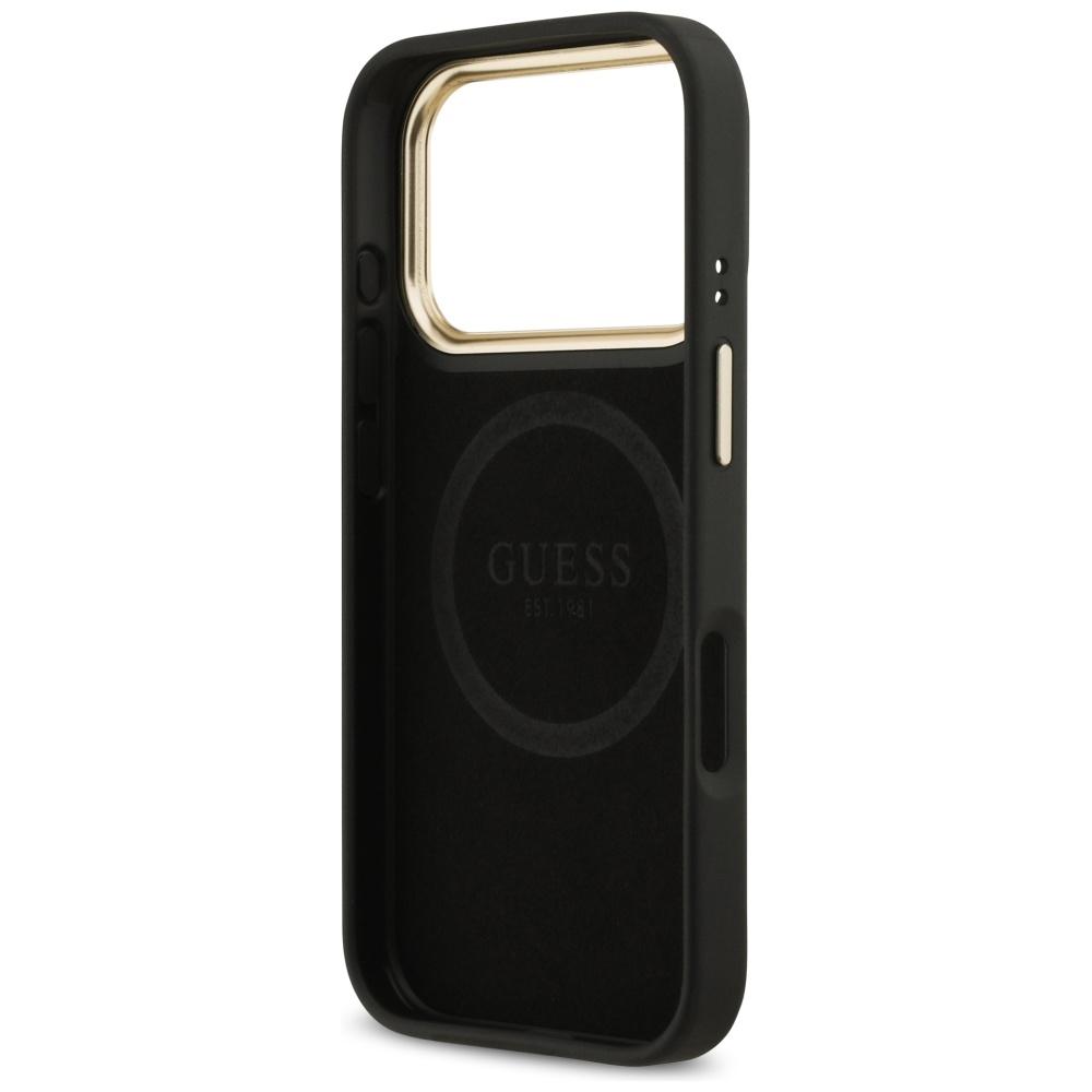 Guess 4G Logo Plate MagSafe Case for iPhone 17 Pro Black