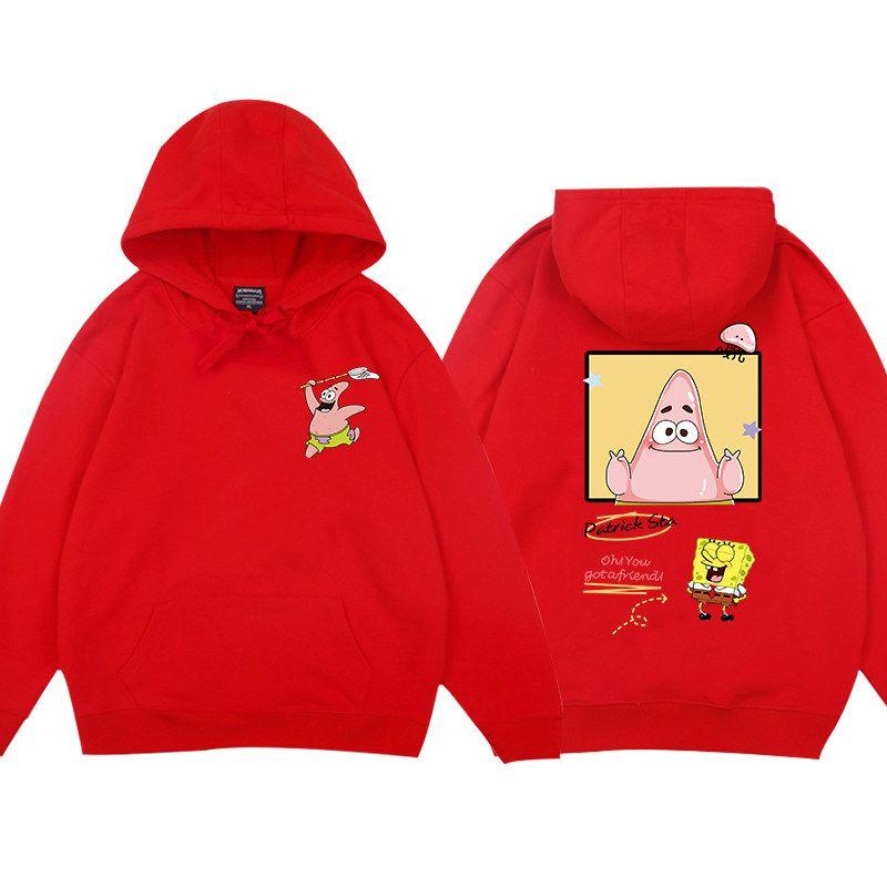 

Хит продаж Губка Боб Квадратные Штаны Свободный BF Ленивый Стиль Пай Большая Звезда Толстовка Взрывной Уличный Соль Парное Платье Ин Тренд Топ 3XL