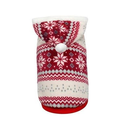 Winter Warm Pet Dog Coat Clothes Snowflake Print Christmas Hoodie Sweater For Small Medium Dogs