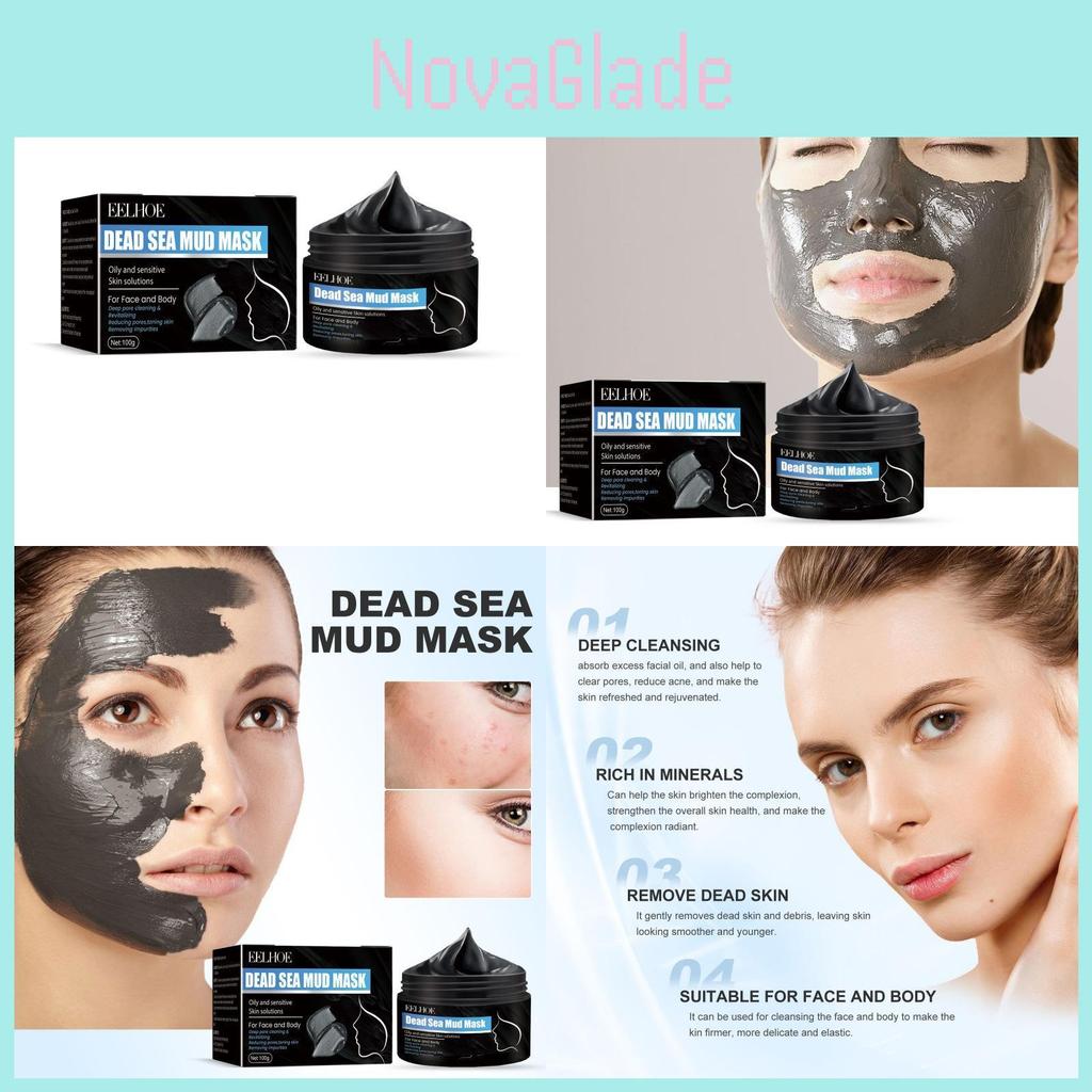Eelhoe Dead Sea Mud Cleansing Mask Hydrating Deep Cleanser For Pores And Blackheads
