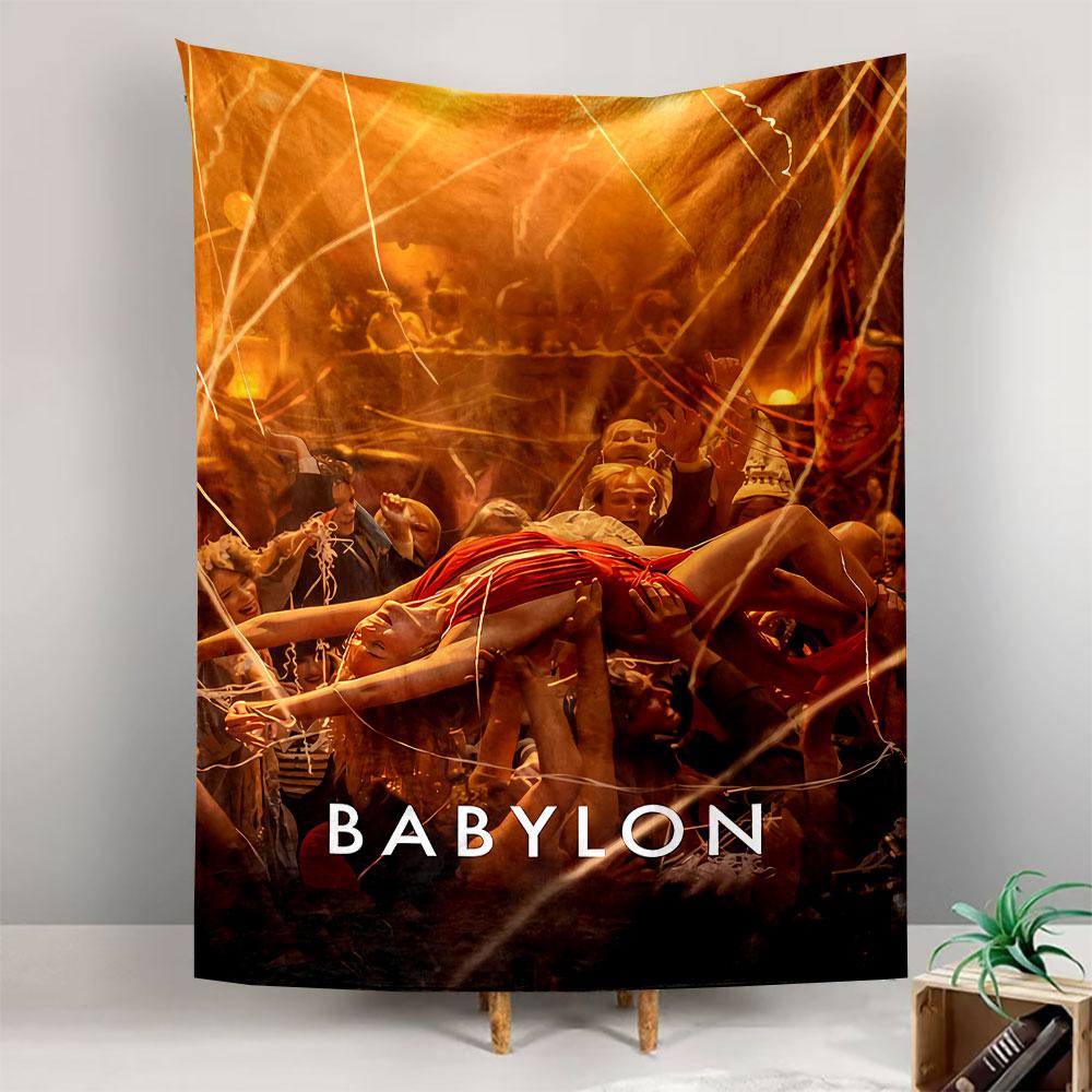 Babylon Tapestry Wall Hanging, Epic Movie Poster, Wall Decor for Bedroom Living Room Dorm