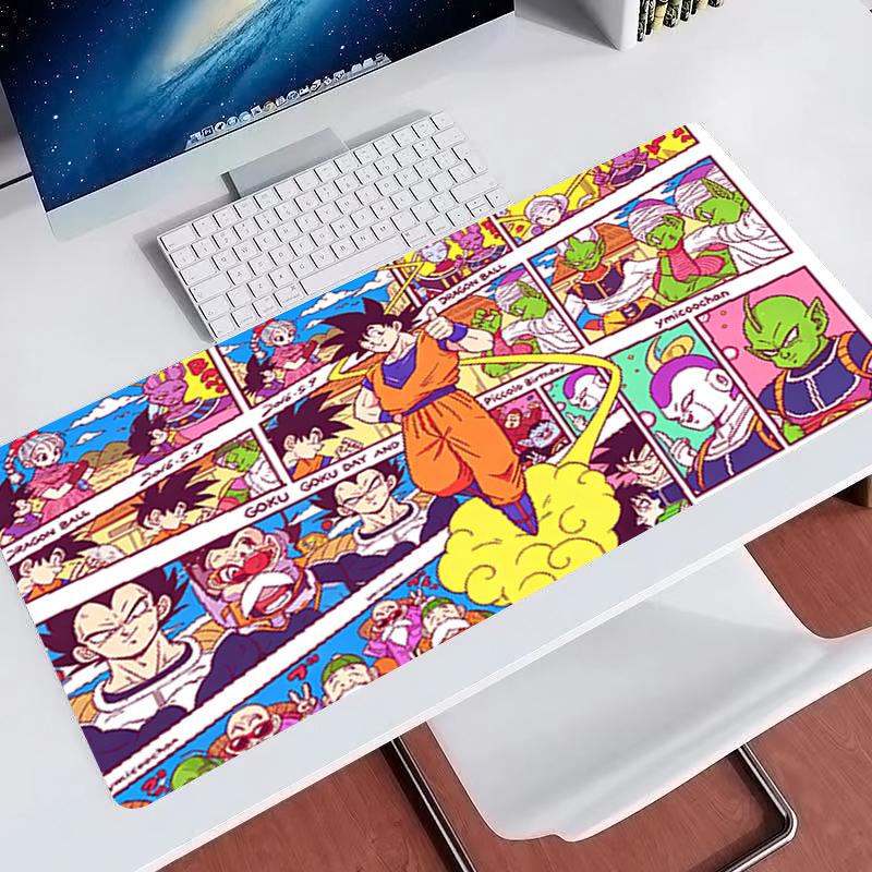 Popular DBZ Mouse Pad Large Gaming Accessories Dragon Ball Colorful Anime Table Mat Rubber Computer Mousepad Gamer Keyboard Pad