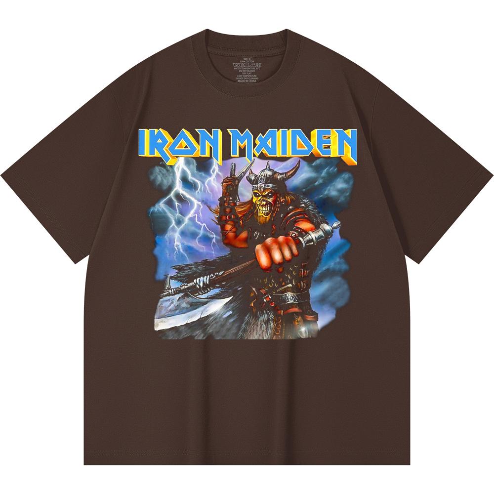 230 Gsm 100% Cotton Heavy Metal T-Shirt  Rock Band Popular Music Print Unisex Heavy Cotton T Shirt