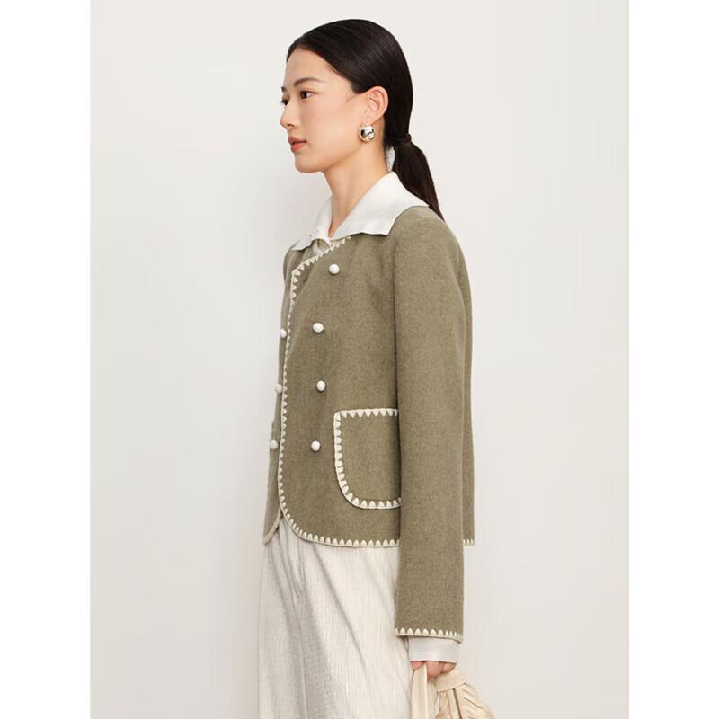 JUZI Annakou Women's Elegant Double-Breasted Short Coat