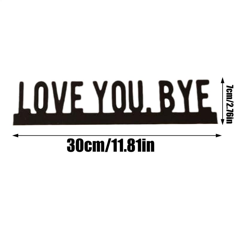 Love You Bye Door Sign Romantic Entryway Door Topper 30cm Love You Bye Door Topper Entryway Decoration For Valentines Day