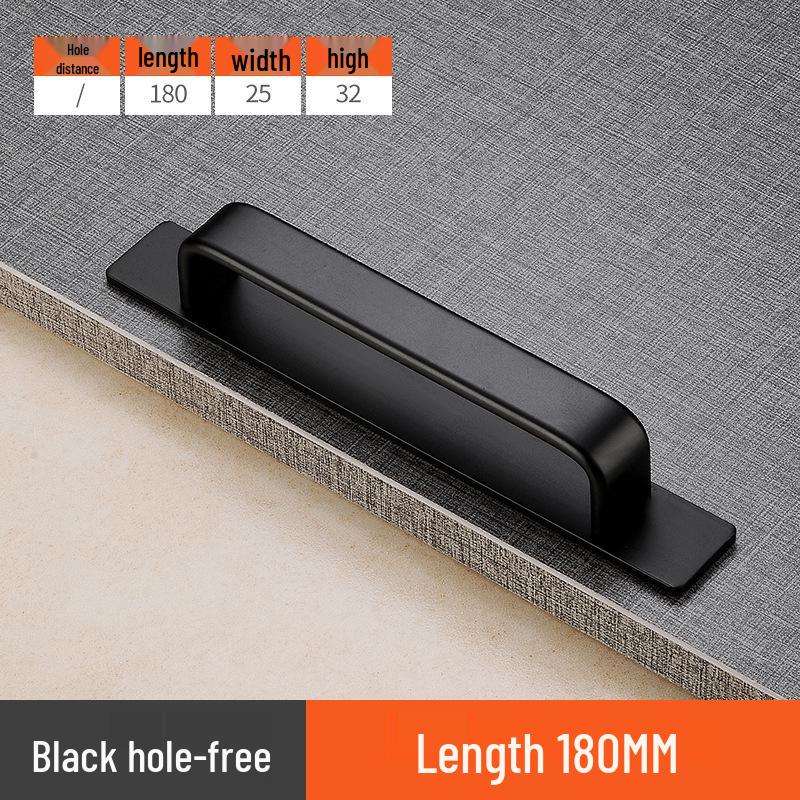 Aluminum Alloy No-Drill Anti-Theft Door Handle for Sliding, Bathroom, and Entrance Doors
