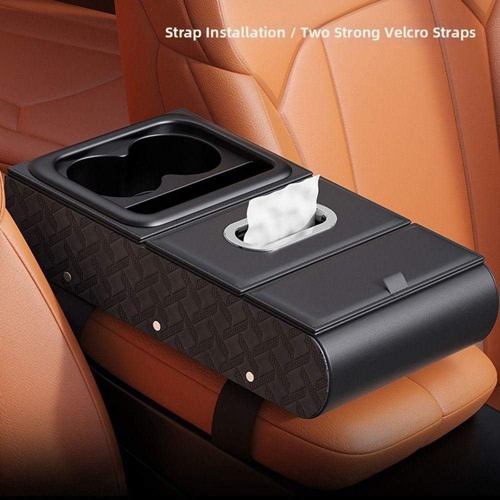 Multifunctional Armrest Heightening Pad PU Leather Car Armrest Cushion Interior