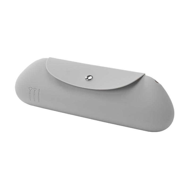 Portable Silicone Makeup Brush Holder Bag Travel Organizer Anti Fall Sleek Case for Women Cosmetic Face Brushes Headphone Bag