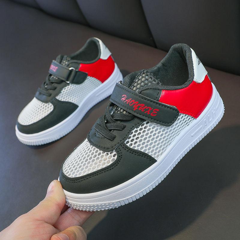 

Весенне-осенние сетчатые туфли для мальчиков, детские спортивные сандалии, дышащие туфли для девочек, летняя новинка для детей среднего и старшего возраста, обувь на мягкой подошве 38 (inner length 22.5cm) красный