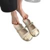 Baotou half slippers female summer wear gentle fairy style temperament soft flat bottom one pedal evening French sandals