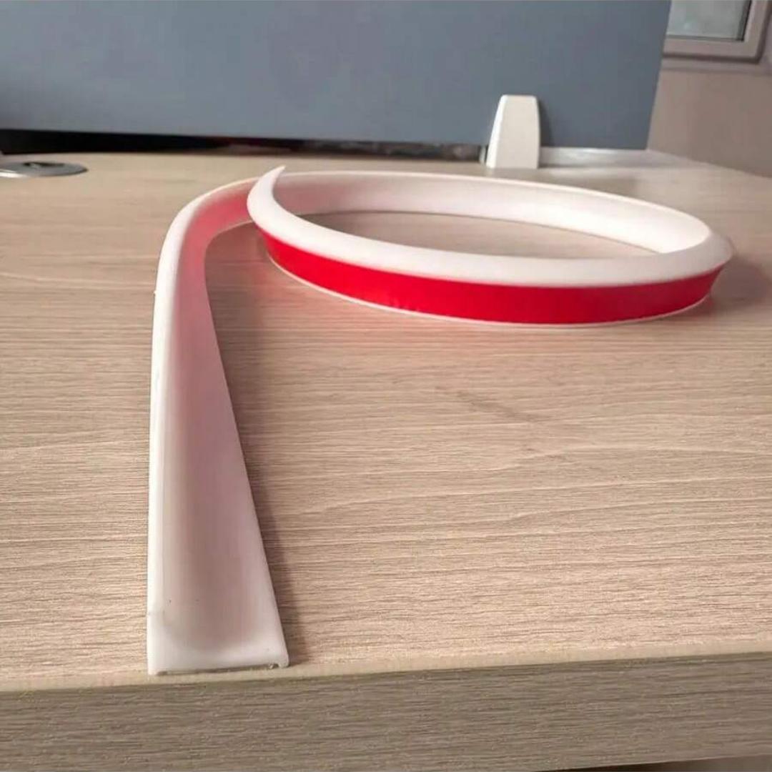 1PC 2m/78.74inch Water Shower Dam Bathroom Water Stopper Silicone Retaining Strip Flood Barrier белый