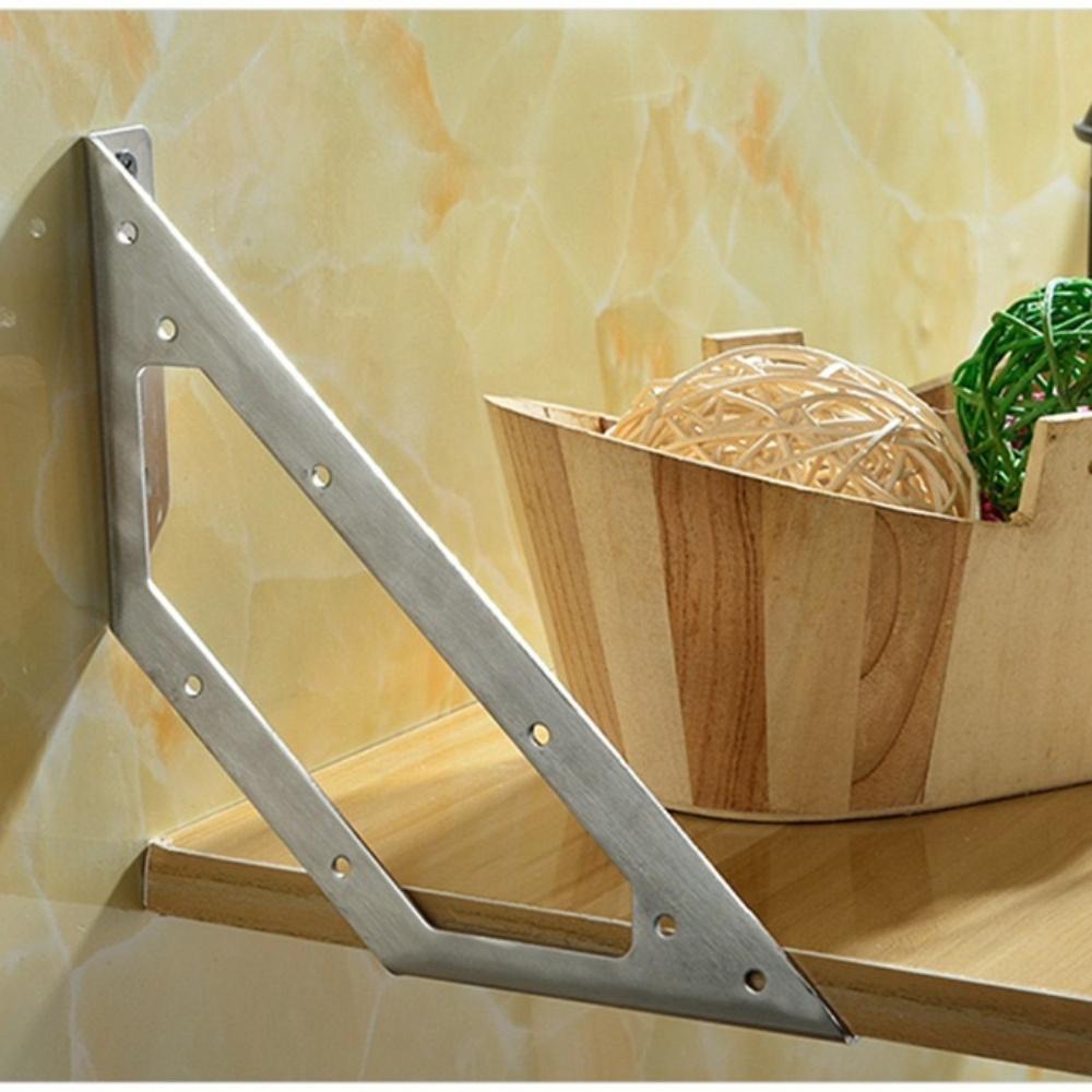 6 Stück dreieckige Edelstahlwinkel große Regalwinkel sind sehr gut geeignet für Bücherregale und Regale Regalwinkel