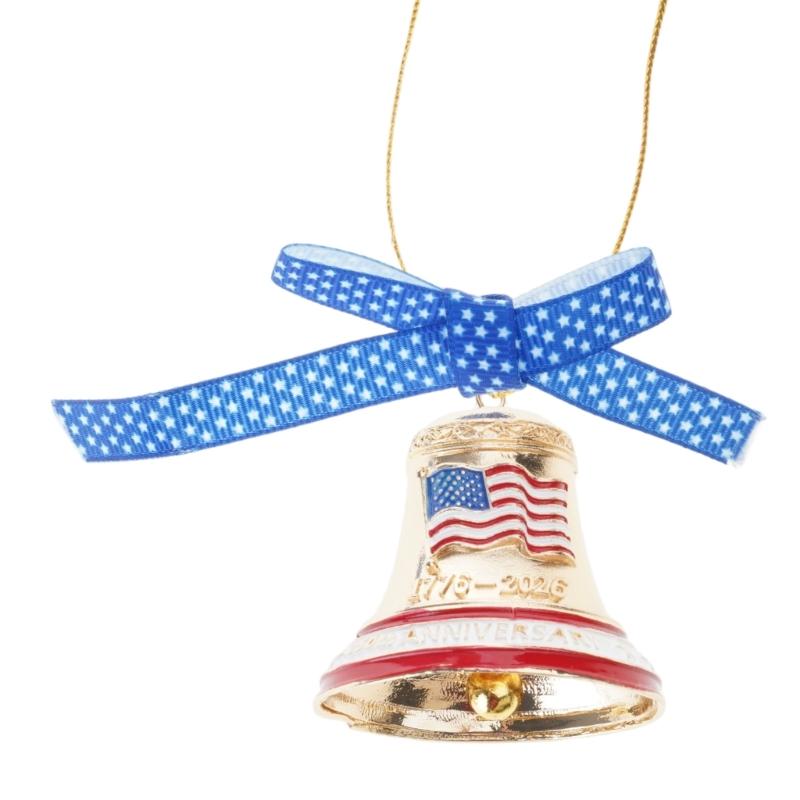 Vintage Christmas Tree Bell Ornament 250th Anniversary Bell Hanging Decoration For Holiday Tree Mantels Home Decorations