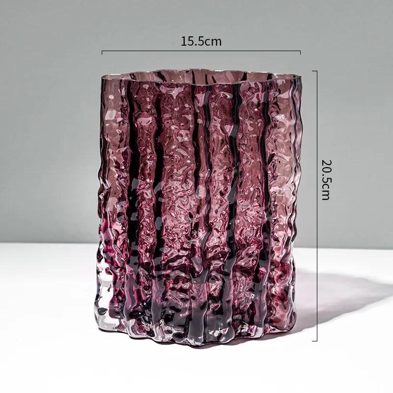 

Creative Glacier Glass Vase Transparent Hydroponics Flowers Pots Desk Decoration Flower Arrangement Floral Vases Modern Decor
