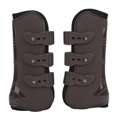 2pcs Horse Front Legs Guard PU Neoprene Horse Leg Protective Boots for Riding JumpingPair of Brown