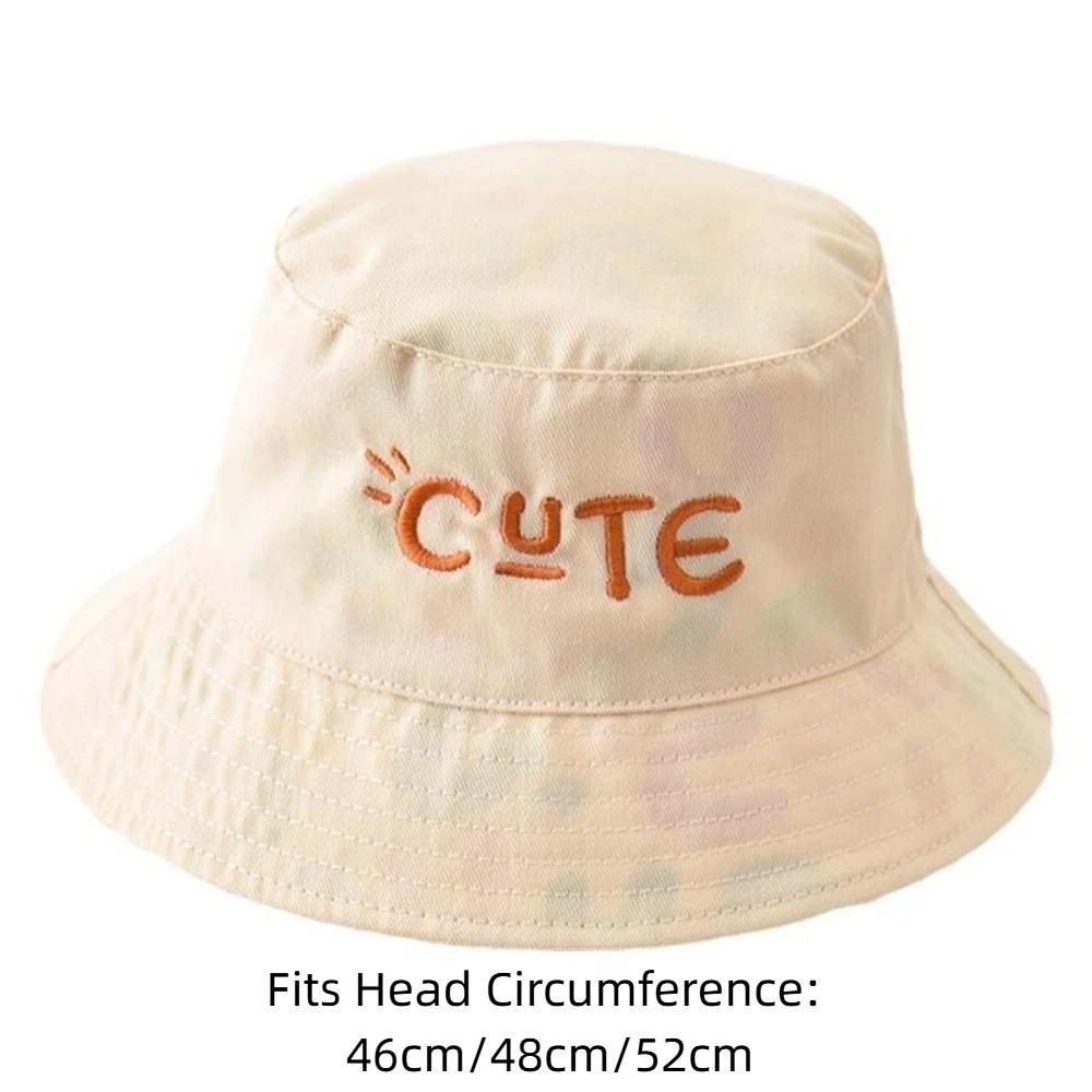Cappello da Pescatore per Bambini Double Sided Lettera Carina Cappellino Panama per Bambini Nuovo Cappello da Pescatore per Bambini e Bambine