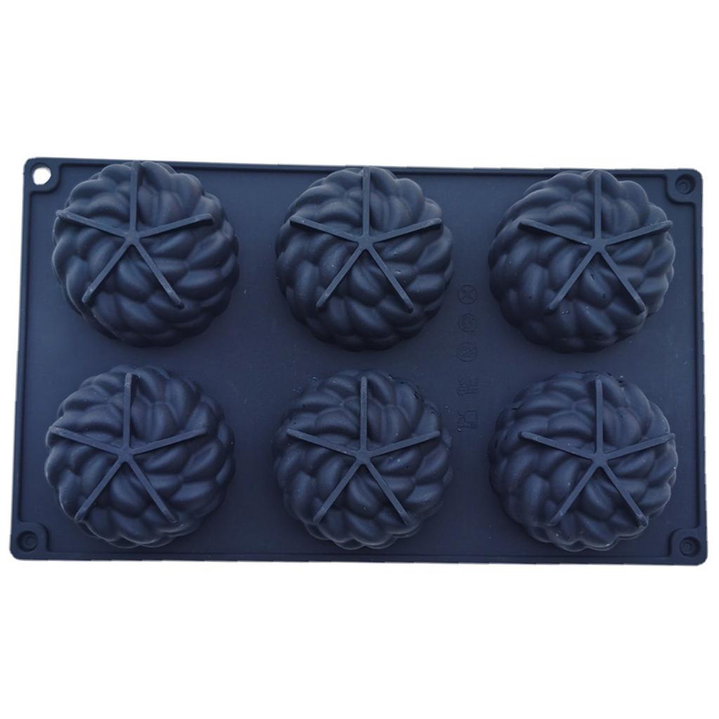 6 Holes Silicone Mousse Molds Bread Cake Moulds Flower Shaped Non-Stick Baking Accessories for Making Candy Jelly Donuts