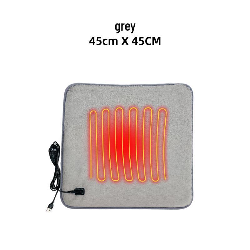 USB Heated Seat Cushion - Electric Winter Heating Pad for Office, Car, and Outdoor Chairs