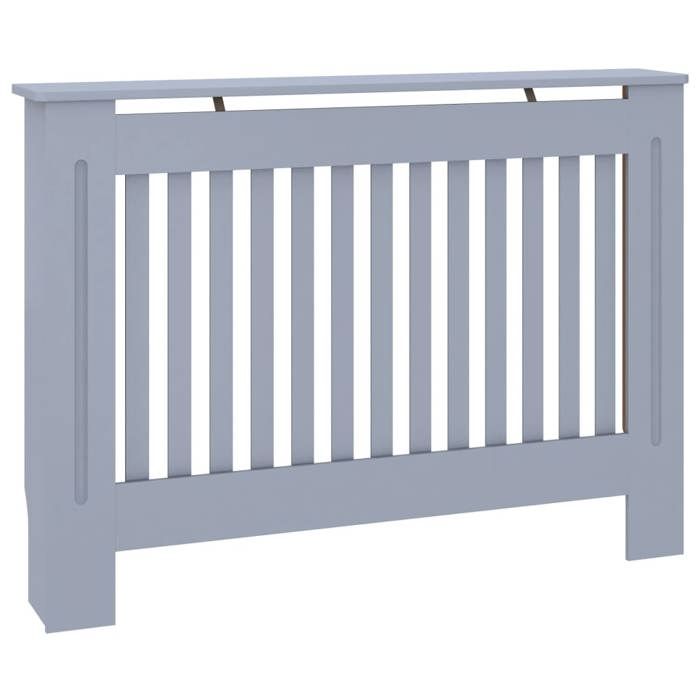 Cache-radiateur - VIDAXL - Anthracite - MDF - Espace de rangement pour livres et cadres photo