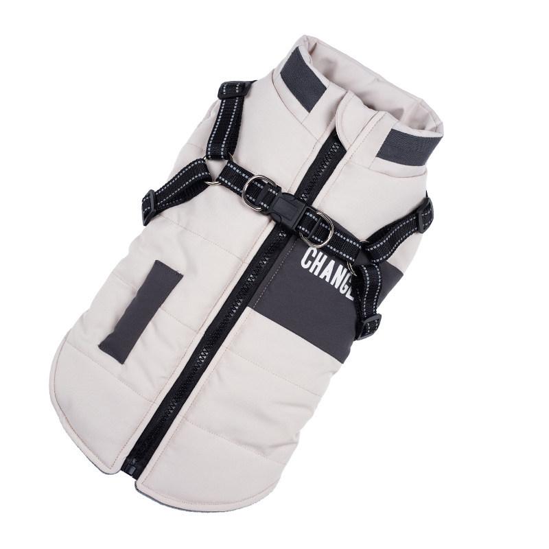 

Waterproof Dog Coat: Warm, Thick, Leash-Compatible for Medium & Large Breeds S (3-5 jin)