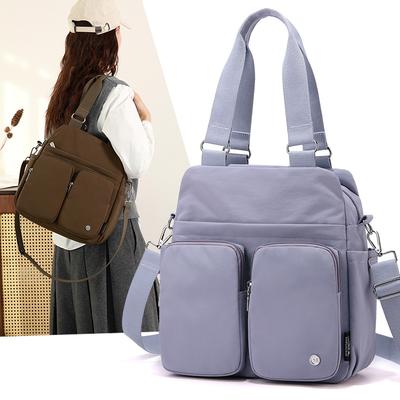 Fashion Soft Leather Large-capacity Travel Backpack, Dual-purpose Single-shoulder Schoolbag