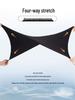 Women's Sexy Square Neck Short Sleeve Yoga Top with Chest Pads - Nude Feel Fitness and Pilates T-Shirt