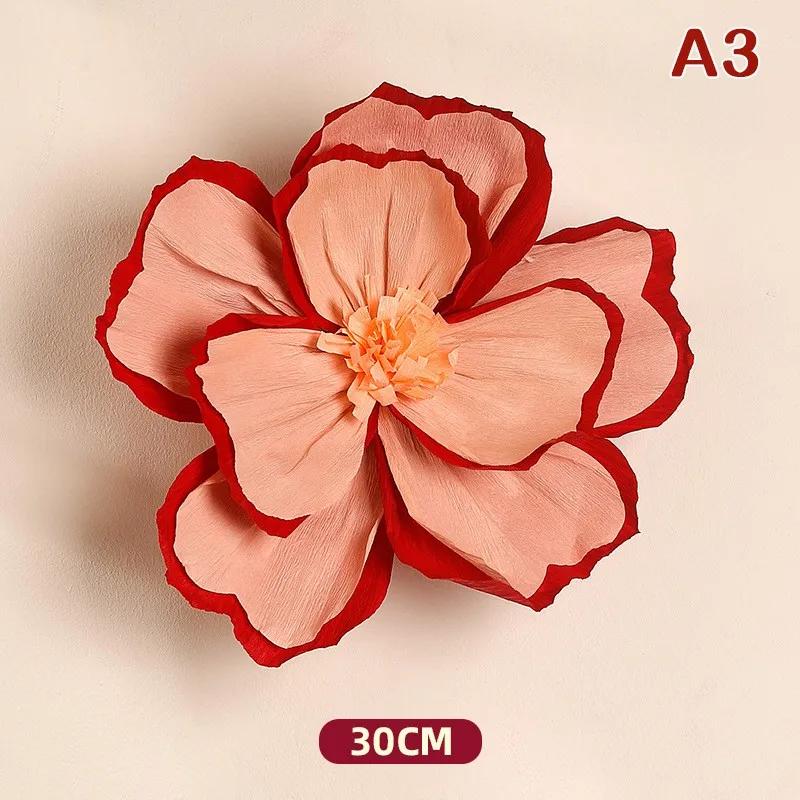 30cm Wrinkle Flower Wedding Room Background Wall Decor Chinese New Year Decoraiton Room Valentine's Day Gift Decor
