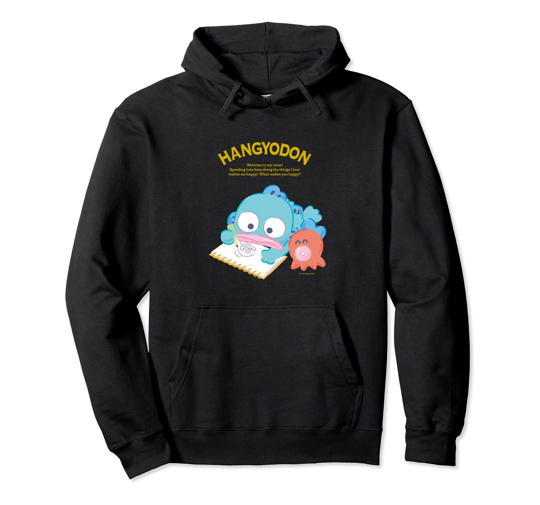 

Толстовка с капюшоном Hangyodon Happiness My Room чёрный