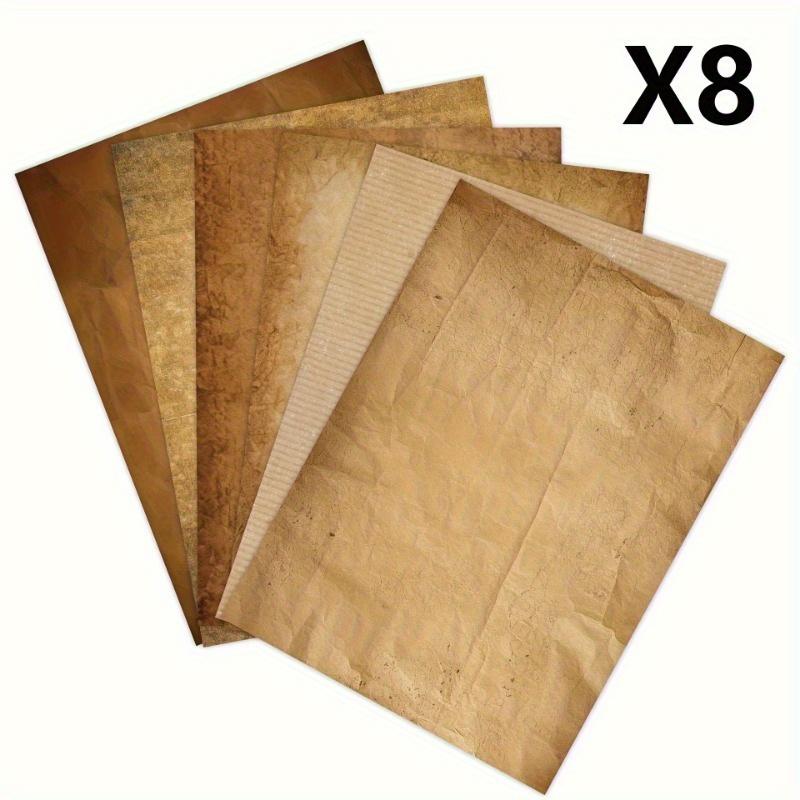 48 Pieces of 11.2x8.2in, Retro A4 Double-sided Printer Paper DIY Hand Ledger Scrapbook Decoration Material Paper